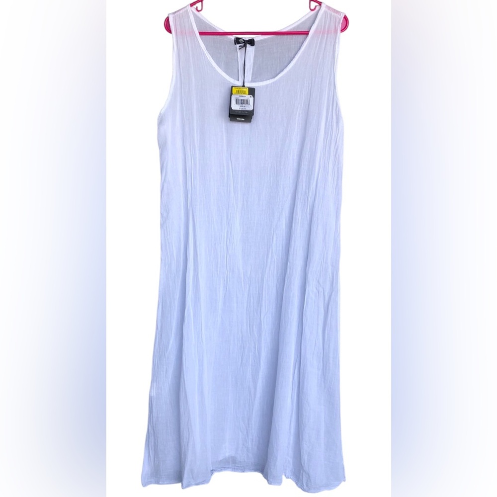 M. made in Italy delicate Fine 100%Cotton Midi Dress.N.W.T. Size Medium